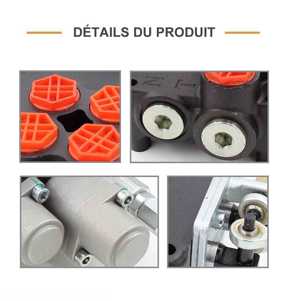 P80-G12-G34 Manuel et manette 2 distributeurs Distributeur directionnel monobloc